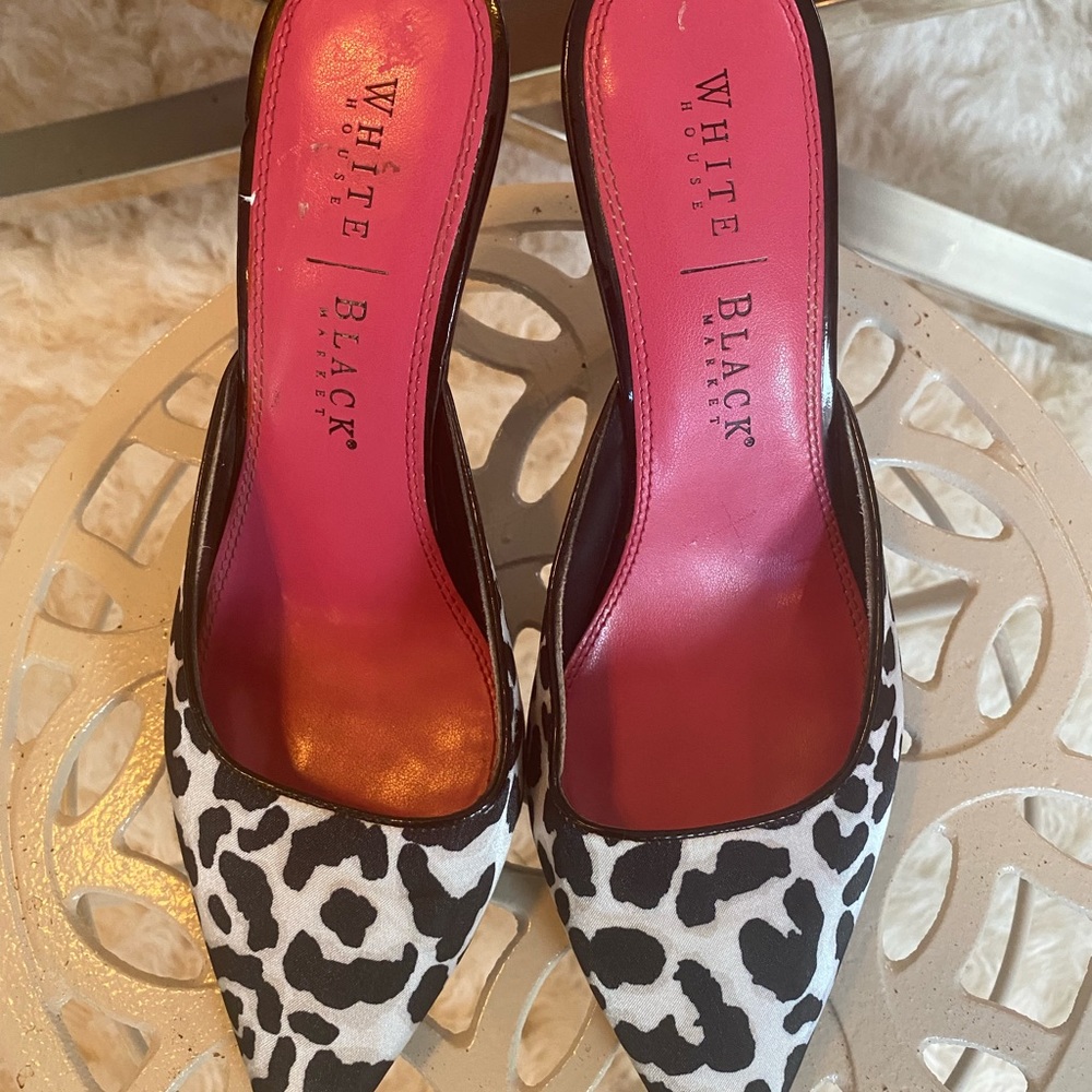 Pointy Toe High Heel Animal Print Mule. - Picture 2 of 5